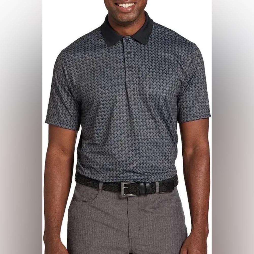 Walter Hagen Men's Black Patterned Polo Shirt | NWT | Size small
